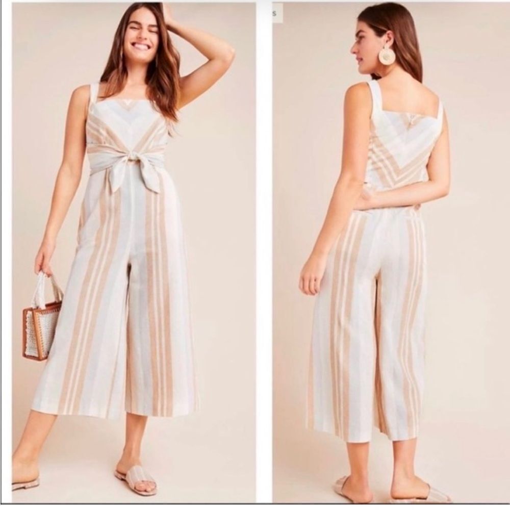 Anthropologie Striped Jumpsuit